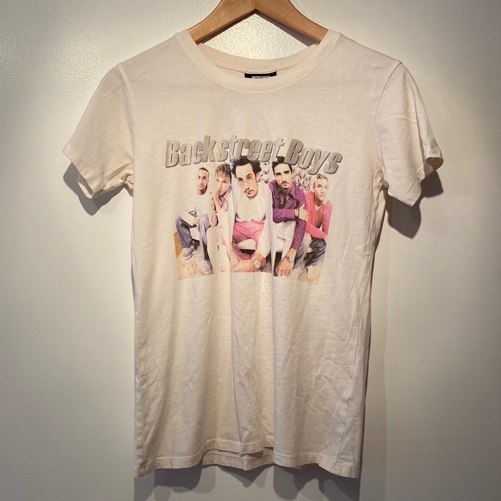 White Graphic Tee - Backstreet Boys